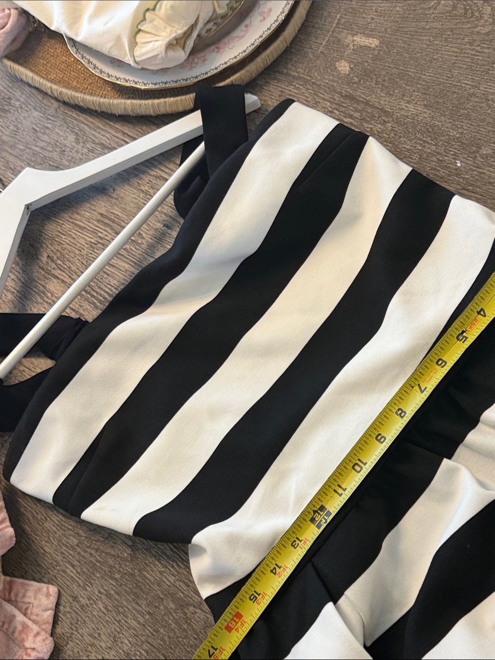 MONTE CARLO
Black & White Striped Square-Neck Drop-Waist Midi Dress Size 10 (42) - Picture 15 of 15